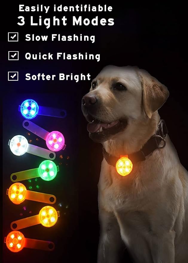 Luz led para collar de perros y gatos