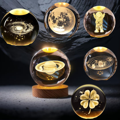 Esfera de Sueños®| Lámparas nocturnas con base de madera