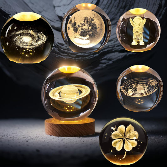 Esfera de Sueños®| Lámparas nocturnas con base de madera