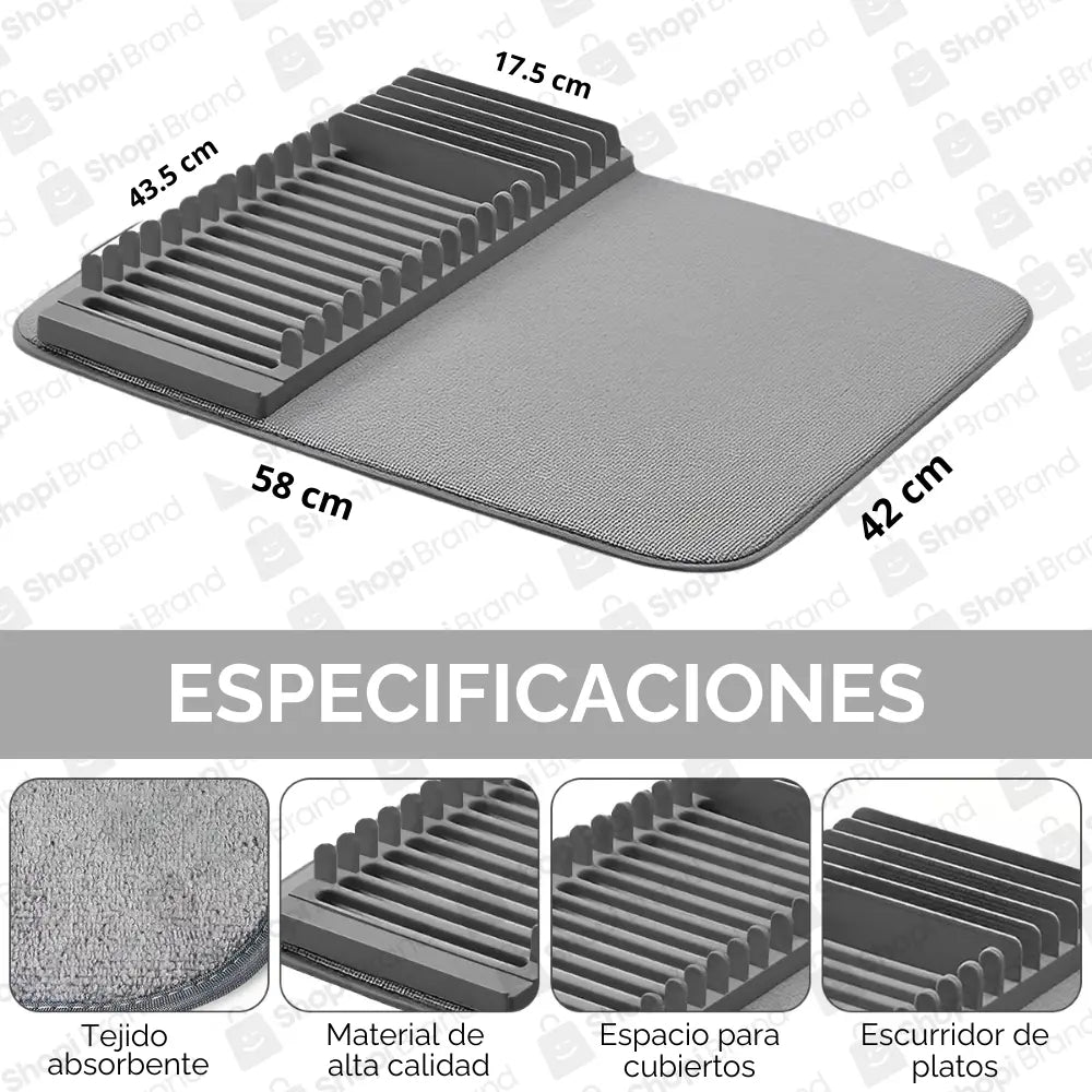 Escurridor DryLux® Organizador de Platos Absorbente